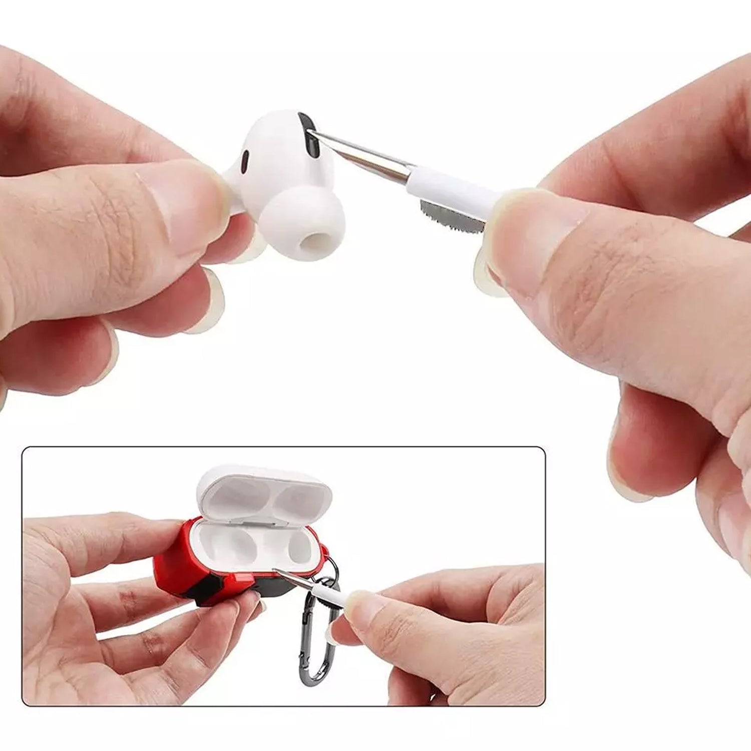 6188 3 In 1 Earbuds Cleaning Pen For Cleaning Of Ear Buds And Ear Phones Easily Without Having Any Damage. DeoDap 6188 3 In 1 Earbuds Cleaning Pen For Cleaning Of Ear Buds And Ear Phones Easily Without Having Any Damage. DeoDap